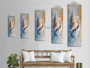 Spiral Shell Painting, Coastal Decor, Nautical Wall Art, Beach House Art, Textured Painting, Framed Canvas Print, Ocean Art