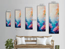 Coral Reef, dolphin painting, blue and green wall art, ocean painting, tropical decor, tall skinny art, coastal decor, canvas print