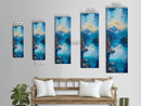 Lake Tahoe Art, Mountain Painting, Landscape Painting, Framed Canvas Print, Rustic Wall Art, Blue and Green Wall Art