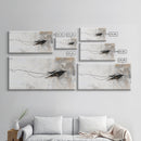 Abstract Crow, dark romance painting, gothic decor, minimalist art, moody art, black and white wall art, Canvas Print, wabi sabi art
