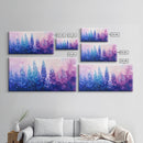 Purple Wildflower Painting, botanical prints, wildflower painting, pink abstract art, floral wall art, framed canvas print, pink art