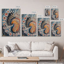 Abstract Swirl, Sacred Geometry Wall Art, Psychedelic Art, Science Art, Moody Art, Teal Wall Art, Canvas Print, Gift Idea