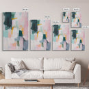 Abstract Art, Light Pink Wall Art, Pink Abstract Art, Minimalist Art, Modern Art Print, Canvas Print, Extra Wide Art, Boho Art
