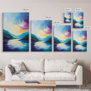 Sunset Lake, Serene Landscape, Canvas Print, Nature Art, Coastal Wall Art, Above Sofa Art, Moody Art, Rustic Decor, Bedroom Art