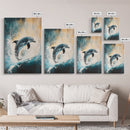 Jumping Dolphin, Dolphin Painting, Coastal Decor, Nautical Painting, Seascape Art, Ocean Art, Canvas Print, Gift Idea