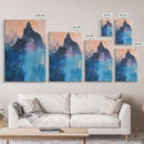 Mystic Peak, Smoky Mountain Art, Landscape Painting, Moody Art, Mountain Painting, Canvas Print, Rustic Decor, Bedroom Art