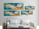Abstract Water Lily Art, Dreamy Floral Painting, Tranquil Zen Home Decor, Serene Botanical Wall Art, Modern Living Room Artwork