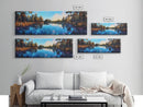 Tranquil Lake Reflection Framed Canvas Print - Nature Landscape Wall Art, Living Room Decor, Serene Water Painting, Cabin Wall Art