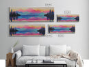 Vibrant Sunset Mountains Canvas Print - Abstract Landscape Wall Art, Colorful Nature Painting, Bold Statement Home Decor