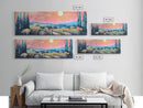 Tuscany Vineyard Painting Sunset Landscape Wall Art Rustic Countryside Decor Warm Autumn Aesthetic Dining Room