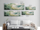 Ocean, Wave, Green, Storm, Canvas Print, Coastal Art, Nautical Wall Art, Living Room Decor, Dynamic Abstract Seascape Painting