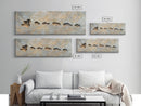 Rustic Fossil Texture Framed Canvas Print Earthy Neutral Wall Art, Modern Abstract Rock Art, Unique Office or Living Room Decor