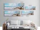 Driftwood on the Beach, Tranquil Coastal Landscape Wall Art, Serene Ocean Painting, Minimalist Seascape Decor, Relaxing Artwork