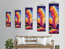 Fiery Eruption, Abstract Explosion, Framed Canvas Print, Nature Power Art, Bold Statement Wall Art, Home Office Decor, Modern Art