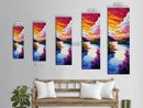 River Valley, Sunset Serenity, Framed Canvas Print, Nature Lover Decor, Cozy Home Art, Rustic Landscape, Bedroom Wall Art