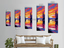 Sunset Pines, Tranquil Forest, Framed Canvas Print, Cabin Decor, Serene Landscape, Nature Art, Fall Home Accent, Living Room Art