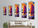 Autumn Leaf, Vibrant Nature Art, Sunset Wall Decor, Boho Canvas Print, Fall Home Decor, Living Room Wall Art, Office Art