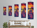 Sunset Dock, Lakeside Wall Art, Peaceful Canvas Print, Beach House Decor, Summer Home Art, Living Room Wall Art, Tranquil Artwork