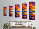 Lake Cabin, Rustic Wall Art, Sunset Canvas Print, Boho Home Decor, Nature Artwork, Cozy Living Room Art, Autumn Aesthetic