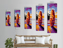 Abstract Shell, Vibrant Coastal Art, Ocean Print, Colorful Beach House Decor, Unique Nautical Aesthetic, Modern Wall Art, Canvas Print