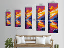 Mountain Reflection, Sunset Lake, Framed Canvas Print, Landscape Wall Art, Nature Home Decor, Serene Outdoor Painting, Bedroom Artwork
