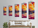 Old Western Town, Golden Sunset, Colorful Landscape, Framed Canvas Print, Rustic Wall Art, Country Home Decor, Warm Fall Aesthetic