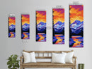 Majestic Mountain River, Snowy Forest, Framed Canvas Print, Cabin Wall Art, Cozy Lodge Decor, Alpine Retreat, Christmas Gift