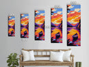 Mountain Reflection, Sunset Lake, Vibrant Wall Art, Peaceful Landscape, Canvas Print, Living Room Decor, Nature Inspired