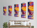 Adirondack Chair, Beach Sunset, Tranquil Coastal Scene, Vibrant Ocean Art, Relaxing Wall Decor, Summer House Print, Framed Canvas Print