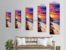 Coastal Sunset, Beach Landscape, Colorful Seascape, Relaxing Art, Canvas Print, Living Room Wall Art, Nature Inspired, Gift Idea