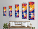 Sunset River, Nature Wall Art, Vibrant Landscape, Framed Canvas Print, Colorful Wilderness, Cabin Decor, Living Room Art, Boho Art