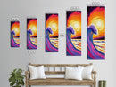 Sunset Road, Mountain Landscape, Wanderlust Art, Framed Canvas Print, Travel Aesthetic, Adventure Decor, Nature Lover Gift, Cabin Art