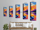 Mountain Reflection, Scenic Landscape, Vibrant Sunset, Framed Canvas Print, Wilderness Decor, Nature Inspired Art, Office Wall Art, Boho