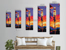 Feather Sunset, Tribal Art, Boho Wall Decor, Framed Canvas Print, Spiritual Aesthetic, Rustic Home Art, Western Style, Bedroom Wall Art