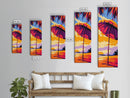 Beach Umbrella, Colorful Seaside Art, Summer Scene, Relaxing Coastal Decor, Bright Vacation Home Print, Tropical Wall Art, Canvas Print