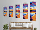 Tranquil Beach Sunset, Serene Ocean View, Relaxing Wall Art, Coastal Home Decor, Modern Canvas Print, Minimalist Landscape