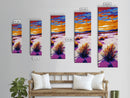 Desert, Sunset, Landscape, Bushes, Canvas Print, Nature Wall Art, Southwest Decor, Boho Art, Bedroom Wall Art, Colorful Sunset Art