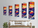 Sunset Lake, Colorful Landscape, Nature Wall Art, Framed Canvas Print, Boho Decor, Living Room Art, Rustic Home, Autumn Art