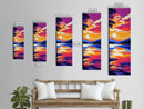 Tranquil Lake, Sunset Reflection, Framed Canvas Print, Nature Wall Art, Living Room Decor, Autumn Landscape, Serene Art