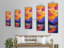 Sunset River, Modern Landscape Wall Art, Vibrant Nature Decor, Living Room Canvas Print, Boho Aesthetic, Gift Idea, Autumn Home Accent