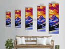 Snowy Mountain, Winter Landscape Wall Art, Rustic Nature Aesthetic, Bedroom Framed Canvas Print, Ski Lodge Accent, Christmas Gift