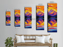 Lake Reflection, Colorful Mountain Wall Art, Tranquil Nature Decor, Lodge Framed Canvas Print, Living Room Accent, Modern Aesthetic