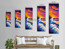 Surf Wave, Tropical Beach Wall Art, Nautical Home Decor, Office Framed Canvas Print, Ocean Vibes, Gift for Beach Lovers