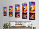 Windmill Reflection, Country Sunset, Rustic Farmhouse Art, Vibrant Nature Scene, Fall Wall Art, Canvas Print, Dining Room Decor