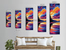 Tranquil Lake Sunset, Framed Canvas Print, Vibrant Reflections, Serene Nature Art, Colorful Wall Decor, Peaceful Home Aesthetic
