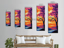 Bold Lone Tree, Canvas Print, Dramatic Sunset Art, Vibrant Nature Landscape, Striking Wall Decor, Rustic Home Accent, Modern Boho Style
