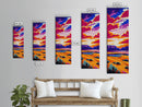 Desert Canyon Sunset, Canvas Print, Vibrant Western Landscape, Sky Wall Art, Rustic Home Decor, Adventure Aesthetic, Modern Southwest