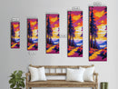 Sunset Path, Vibrant Landscape, Autumn Woods, Nature Print, Framed Canvas Print, Modern Wall Art, Rustic Decor, Bedroom Wall Art