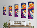 Cliff View, Sunset Ocean, Seascape Art, Dramatic Sky, Canvas Print, Bold Landscape, Living Room Wall Art, Beach House Decor