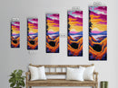 Palm Tree, Sunset Glow, Tropical Vibes, Summer Art, Canvas Print, Beach House Decor, Living Room Wall Art, Vibrant Colorful Art